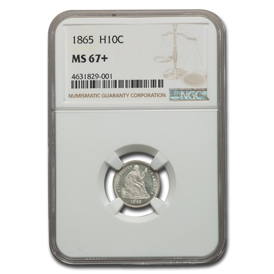 1865 Liberty Seated Half Dime MS-67+ NGC 1865 Liberty Seated Half Dime MS-67+ NGC