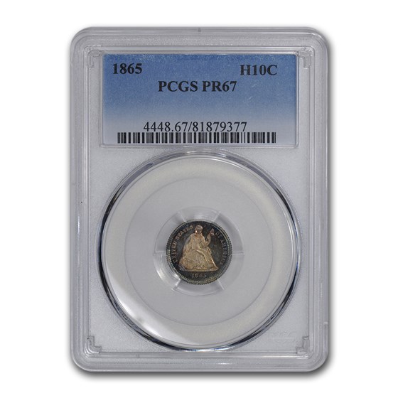 1865 Liberty Seated Half Dime PR-67 PCGS 1865 Liberty Seated Half Dime PR-67 PCGS