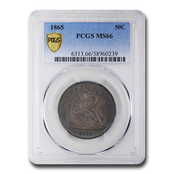 1865 Liberty Seated Half Dollar MS-66 PCGS 1865 Liberty Seated Half Dollar MS-66 PCGS