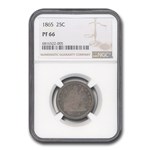1865 Liberty Seated Quarter PF-66 NGC