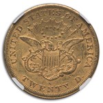1865-S $20 Liberty Gold Double Eagle AU-55 NGC