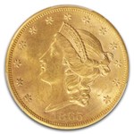 1865-S $20 Liberty Gold Double Eagle MS-62+ PCGS