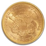 1865-S $20 Liberty Gold Double Eagle MS-62+ PCGS