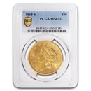 1865-S $20 Liberty Gold Double Eagle MS-62+ PCGS
