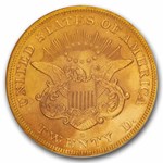1865-S $20 Liberty Gold Double Eagle MS-65 ICG (Brother Jonathan)