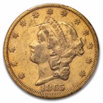 1865-S $20 Liberty Gold Double Eagle XF-40 PCGS