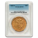 1865-S $20 Liberty Gold Double Eagle XF-45 PCGS