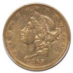 1865-S $20 Liberty Gold Double Eagle XF-45 PCGS
