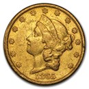 1865-S $20 Liberty Gold Double Eagle XF