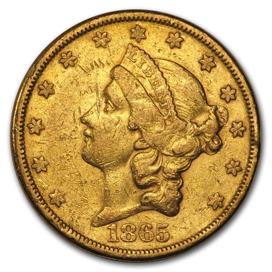 1865-S $20 Liberty Gold Double Eagle XF 1865-S $20 Liberty Gold Double Eagle XF