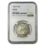 1865-S Liberty Seated Half Dollar AU-55 NGC