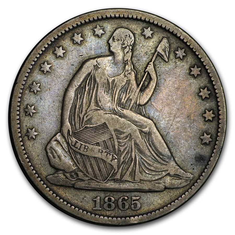 1865-S Liberty Seated Half Dollar Fine