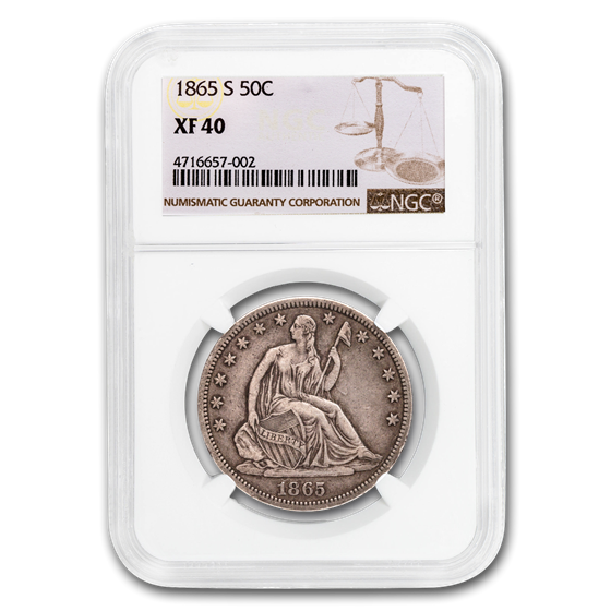 1865-S Liberty Seated Half Dollar XF-40 NGC 1865-S Liberty Seated Half Dollar XF-40 NGC