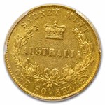 1865-SY Australia Gold Sovereign Victoria AU-53 PCGS