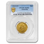 1865-SY Australia Gold Sovereign Victoria AU-53 PCGS