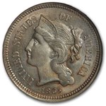 1865 Three Cent Nickel MS-62 NGC