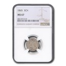 1865 Three Cent Nickel MS-67 NGC