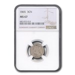 1865 Three Cent Nickel MS-67 NGC