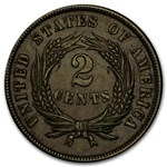 1865 Two Cent Piece AU