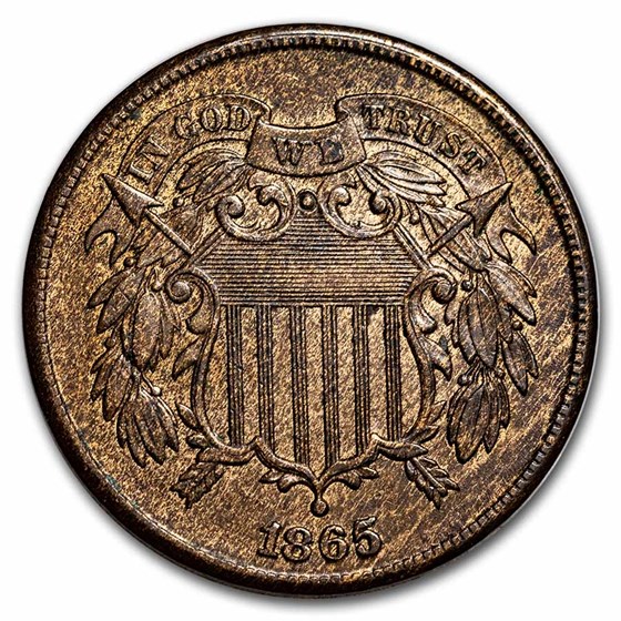 1865 Two Cent Piece BU (Brown) 1865 Two Cent Piece BU (Brown)