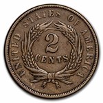 1865 Two Cent Piece Fancy 5 XF