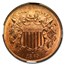 1865 Two Cent Piece MS-66 NGC CAC (Red/Brown)