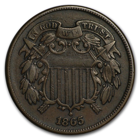 1865 Two Cent Piece VF