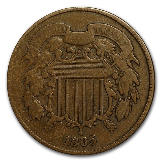 1865 Two Cent Piece VG