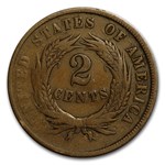 1865 Two Cent Piece VG