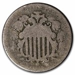 1866-1867 Shield Nickel w/Rays Cull-Dateless