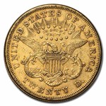 1866-1876 $20 Liberty Gold Double Eagle Type 2 VF