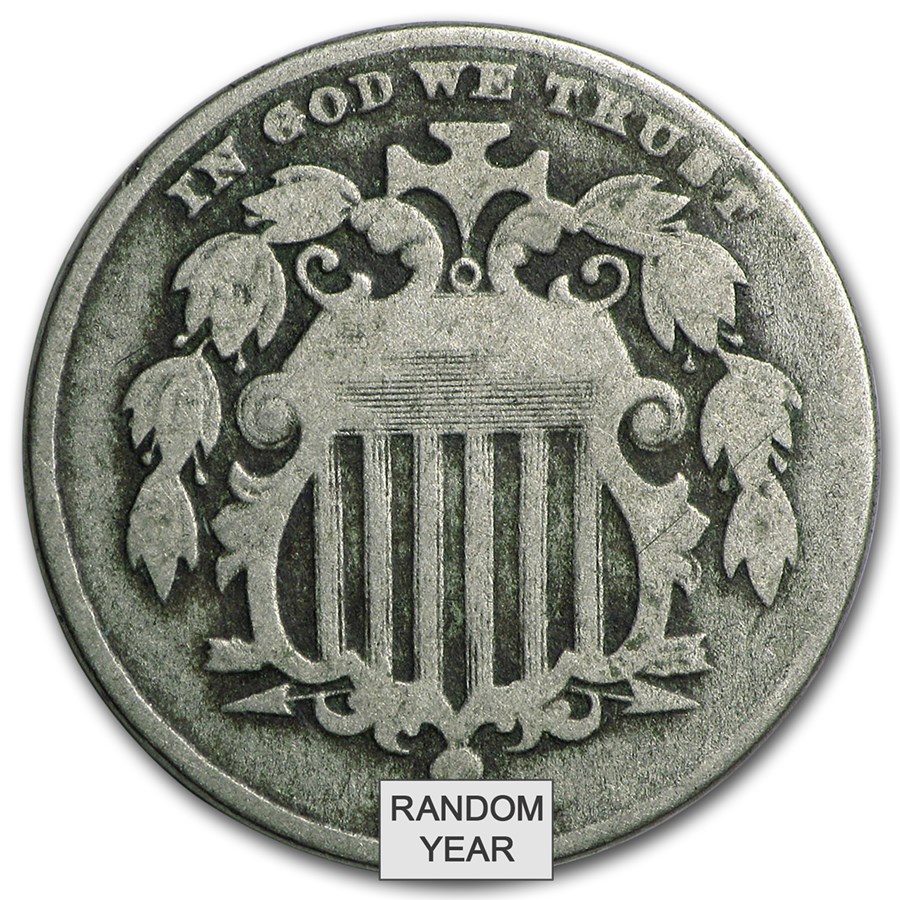 1866-1883 Shield Nickel Avg Circ