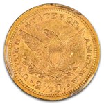 1866 $2.50 Liberty Gold Quarter Eagle AU-55 PCGS CW Rotated Dies