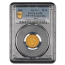 1866 $2.50 Liberty Gold Quarter Eagle AU-55 PCGS CW Rotated Dies