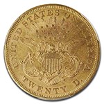 1866 $20 Liberty Gold Double Eagle AU-55 PCGS (w/Motto)