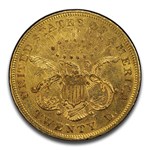 1866 $20 Liberty Gold Double Eagle AU-58 PCGS (w/Motto)