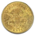 1866 $20 Liberty Gold Double Eagle MS-60 PCGS (Motto)