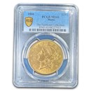1866 $20 Liberty Gold Double Eagle MS-60 PCGS (Motto)