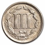 1866 3 Cent Nickel AU