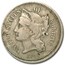 1866 3 Cent Nickel Fine