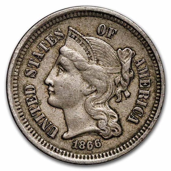 1866 3 Cent Nickel VF 1866 3 Cent Nickel VF