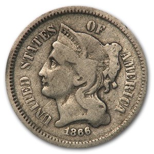 1866 3 Cent Nickel VG 1866 3 Cent Nickel VG