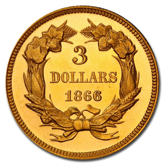 Buy 1866 $3 Gold Princess PR-63+ DCAM PCGS (Bass Collection) | APMEX