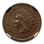 1866 Indian Head Cent AU-58 NGC (Brown)