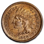 1866 Indian Head Cent AU