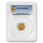 1866 Indian Head Cent MS-64 PCGS (Red/Brown)