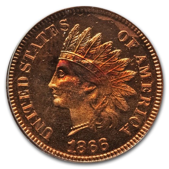 Buy 1866 Indian Head Cent PR-65 Cameo PCGS (Red) | APMEX