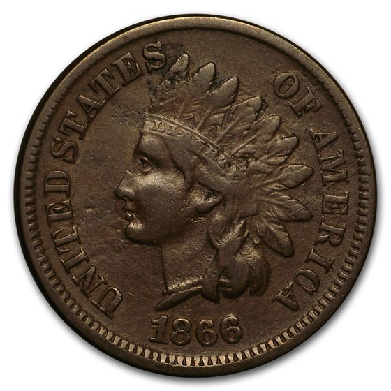 1866 Indian Head Cent VF