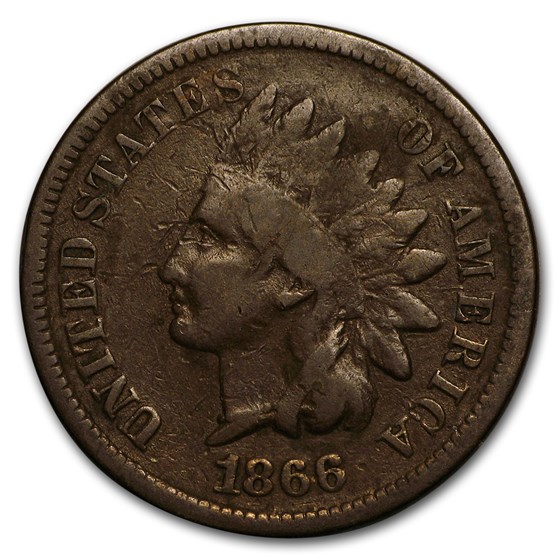 1866 Indian Head Cent VG 1866 Indian Head Cent VG