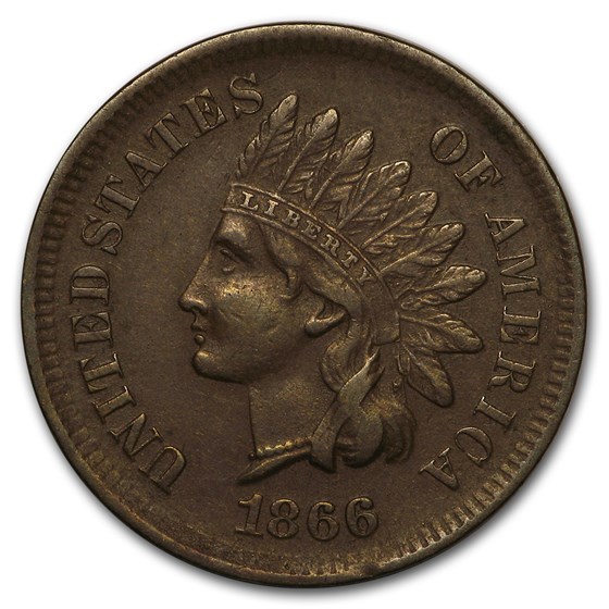 1866 Indian Head Cent XF 1866 Indian Head Cent XF